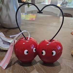 Red Heart-Shaped Apple Figurines